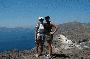 tina and dena hiking in santorini