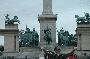 craig in front of the statues at hero square in budapest