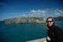 tina on the ferry from wellington to picton