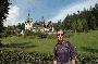 tina in front of peles castle in sinaia
